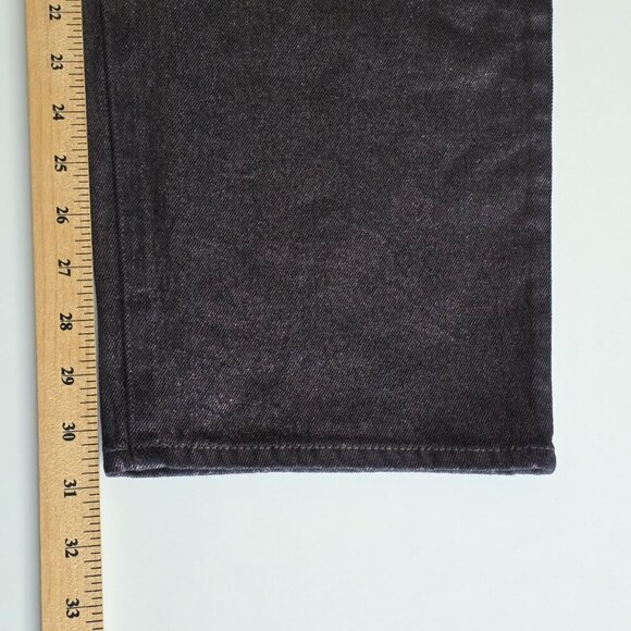 Old Navy Pants Womens 12 Black Metallic Shimmer High Rise OG Loose Whimsigoth - Picture 9 of 16